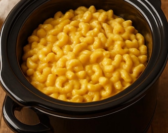 Receta de macarrones con queso en olla de cocción lenta / Comida cremosa y reconfortante (descarga instantánea)