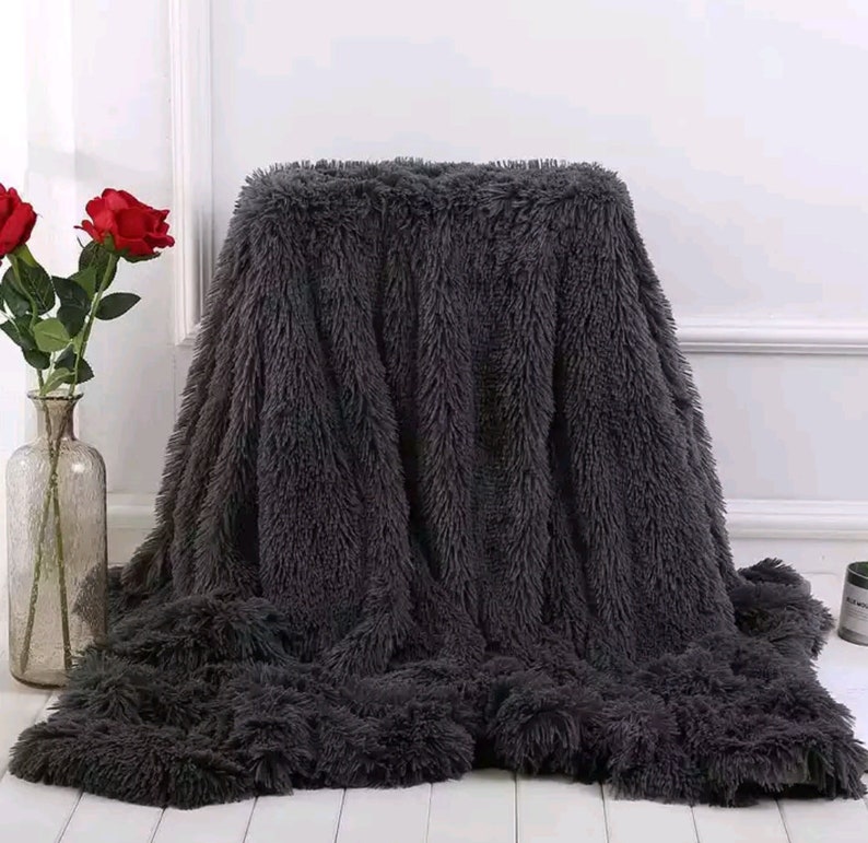 Super Soft Long Shaggy Fuzzy Fur Faux Fur Warm Elegant Cozy | Etsy