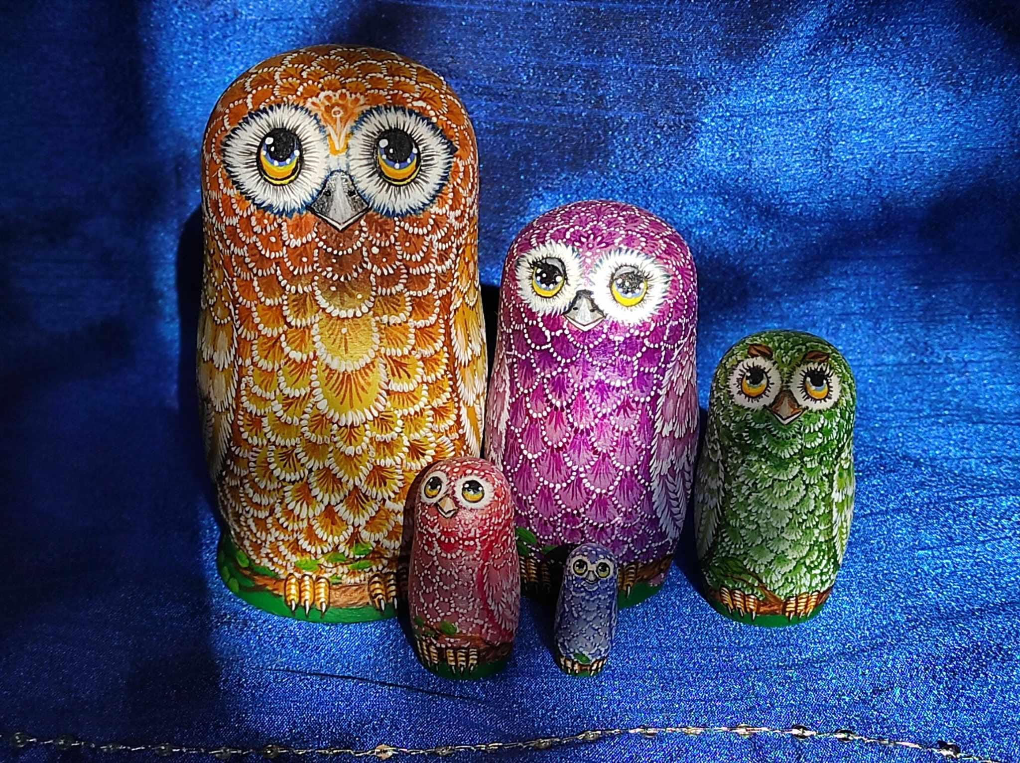 Vintage matryoshka russe poupées gigognes fait à la main peint