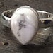 Buy White Howlite Ring, 925 Sterling Silver, White Elegant Turquoise ...