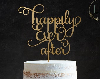Acrylic Happily Ever After Cake Topper. Various Colours & Sizes