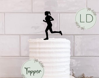 Acrylic Runner Jogger Cake Topper or Charm. Various Colours & Sizes