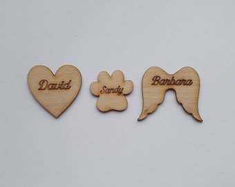 Single additional/replacement hearts/wings/paws for Family Tree
