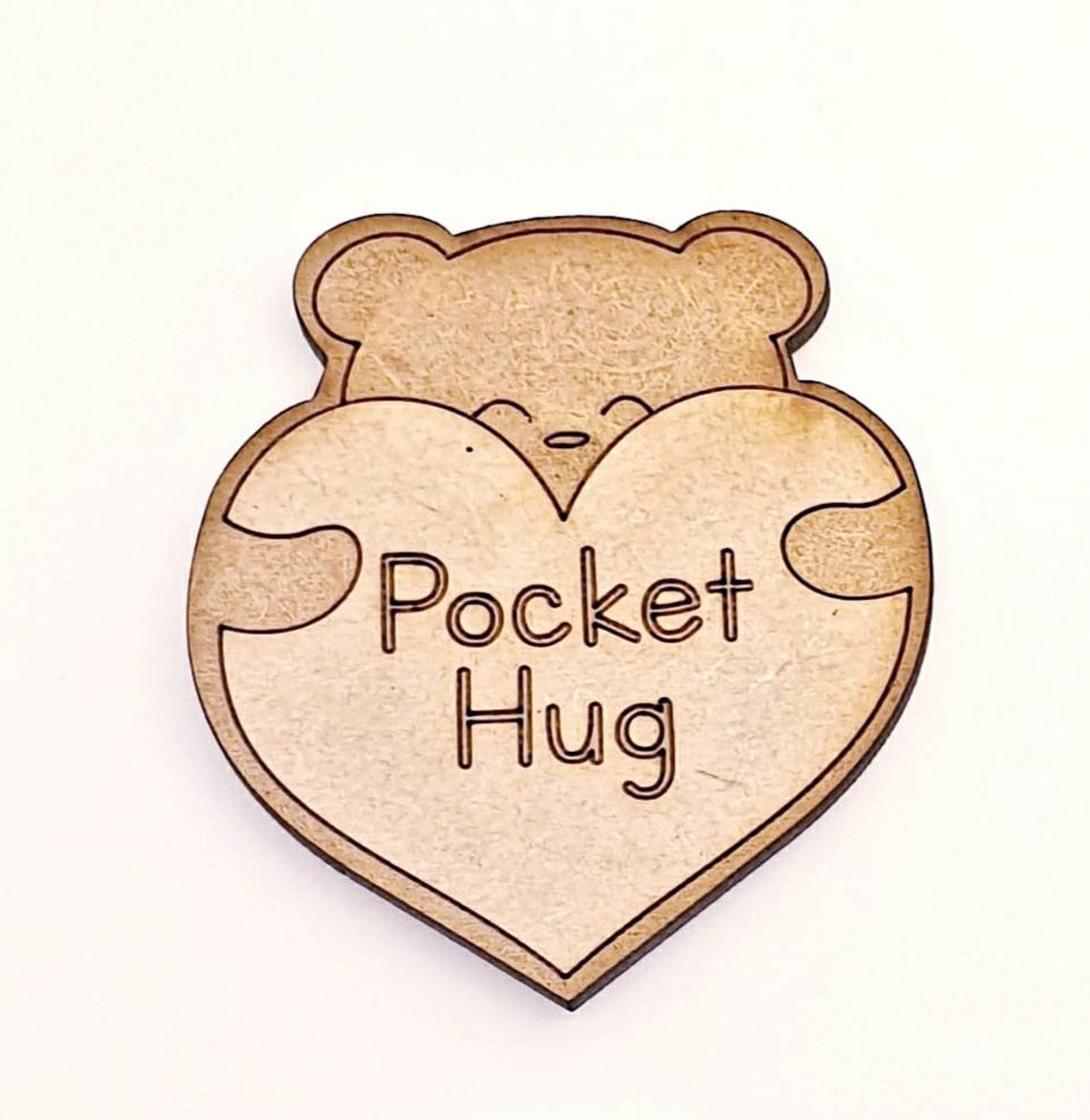 Pocket Hug Token and Personalisable Rainbow Heart Message Etsy UK