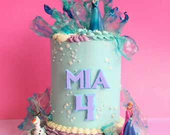 Double layer 'name' and  'age' charm / topper set. Various Size, Colour & Font Options.