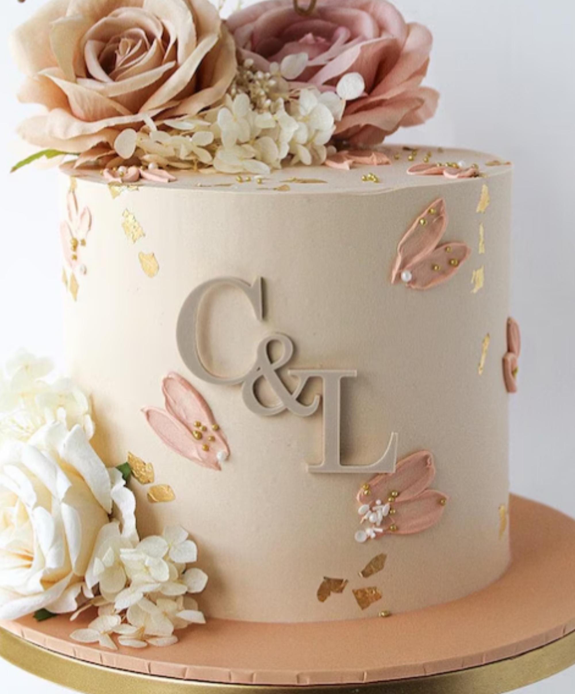 Personalised Gold Mirror Acrylic Cake Topper - Number 3, 4, 5, Or 6 (Font A) - Reusable Birthday/Party Decor By Sparkles & Trims