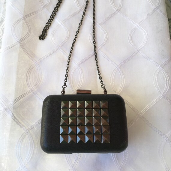 black purse with silver studs