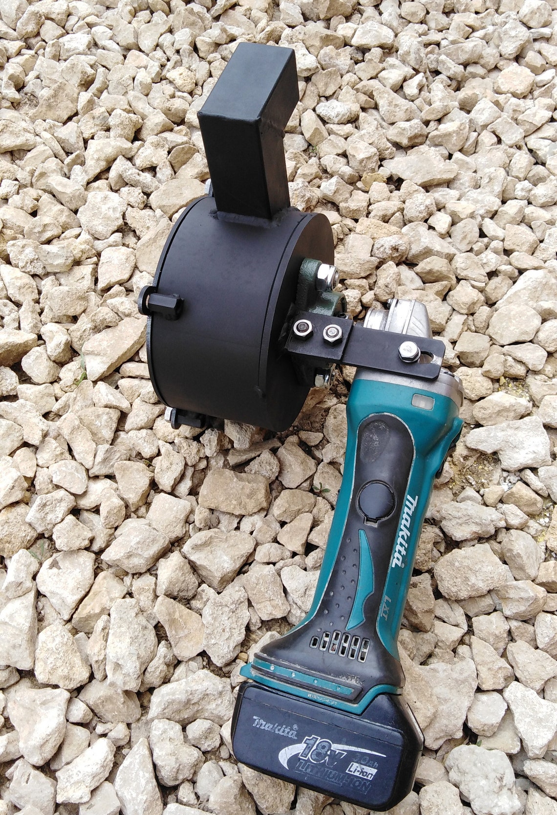 Portable Rock Crusher Glass Crusher Powered by Angle Grinder Etsy