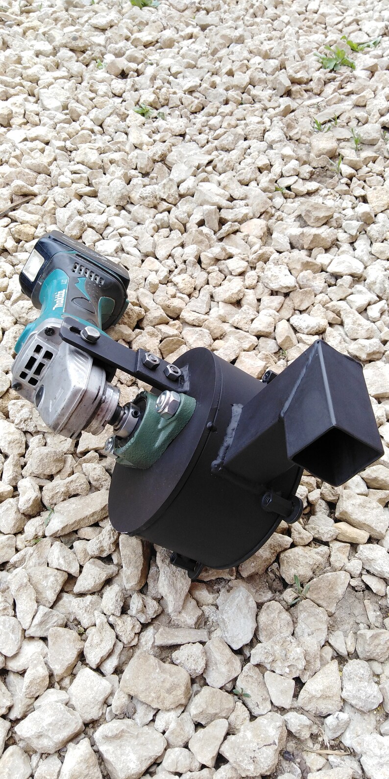 Portable Rock Crusher Glass Crusher Powered by Angle Grinder Etsy