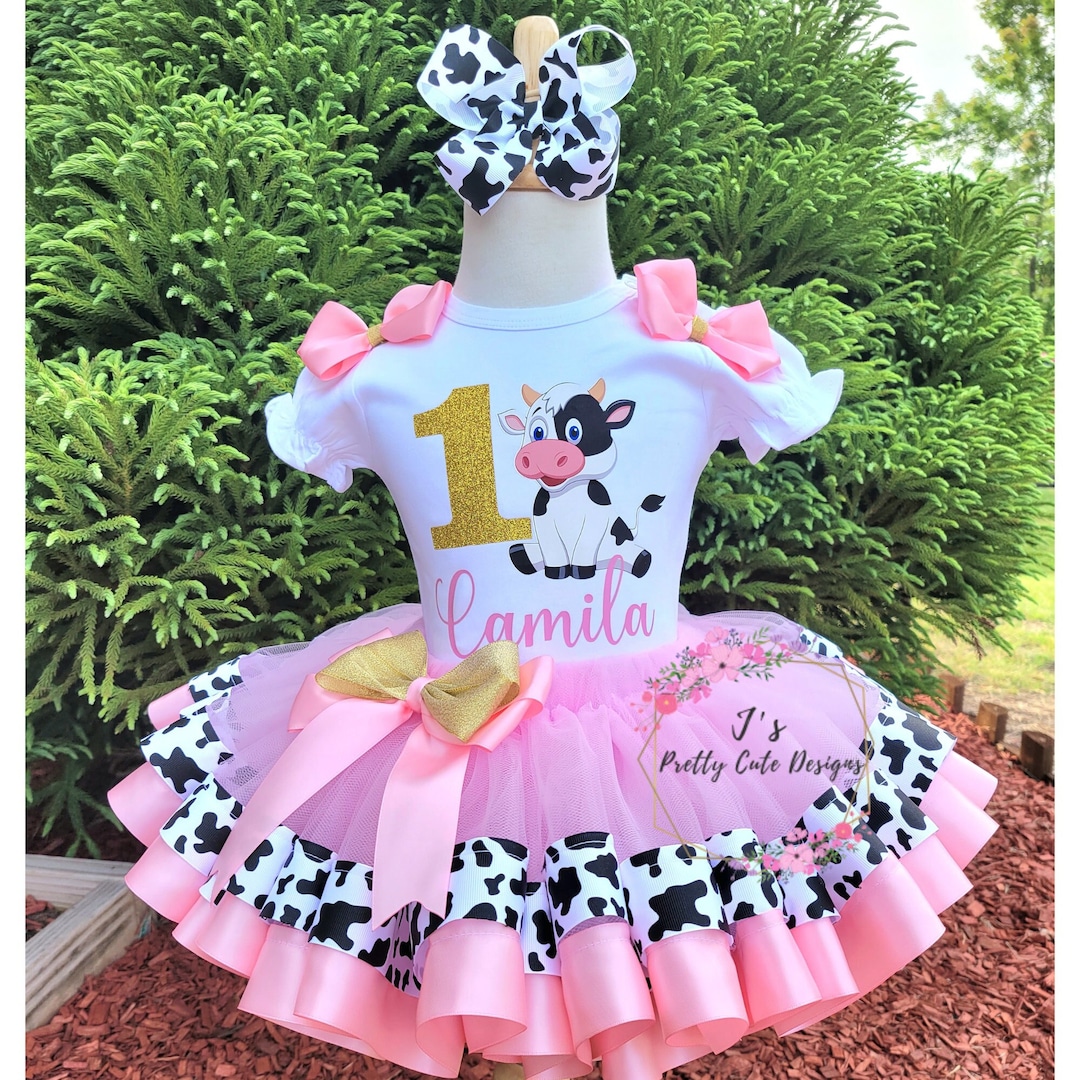 Ropa De La Vaca Lola Para Cumpleaños Set De Mameluco Y Falda De