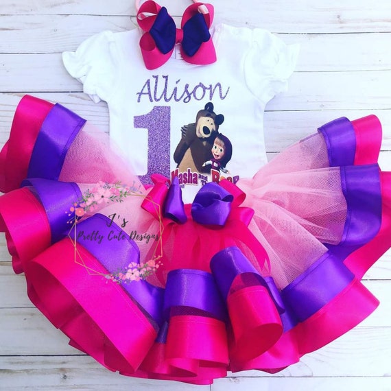 Bear First Birthday Outfit Girls Custom 