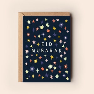 Eid Mubarak Cartão Comemorativo | Cartões Eid Celebração Cartões Muçulmanos Islâmicos