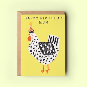 Kip moeder verjaardagskaart | Moeder Moeder Moeder Mama Mama Mama Ma Ouder Baby Kaarten Bday Familie Grappig