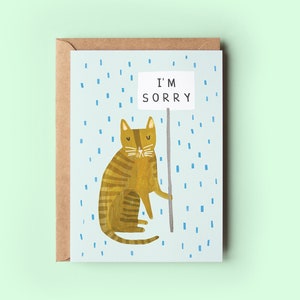 Sorry kat kaart | Verontschuldiging Gedachten Gewoon Om Te Zeggen Sympathie Vriend Denkend Aan Jou Wenskaart