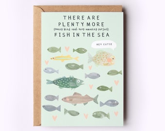 Plenty More Fish Card | Divorce Break Up Single Divorcee Divorced Split Ex Thinking of You Friend