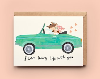 Love Life With You Card | Wife Girlfriend Boyfriend Husband Anniversary Valentines Love Birthday
