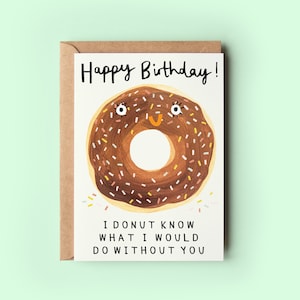Verjaardagskaart donut | Donut Verjaardagskaart Sweet GF BF Love Leuke grappige kaarten | Verjaardagsgroet