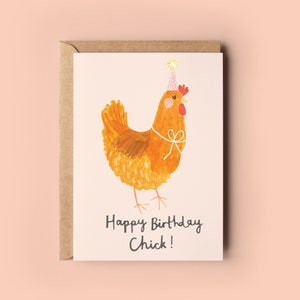 Biglietto di compleanno per pulcino/biglietto d'auguri divertente e umoristico Bestie, migliore amica, fidanzata, pollo, galline, gallina