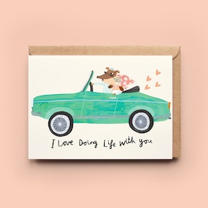 Ama la vita con te Card / Moglie Fidanzata Fidanzato Marito Anniversario San Valentino Amore Compleanno