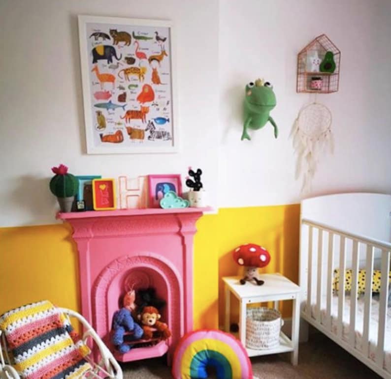 Abc Alphabet Animal Print Nursery Décor Educational A Z Poster Kids Playroom Room Gift image 4