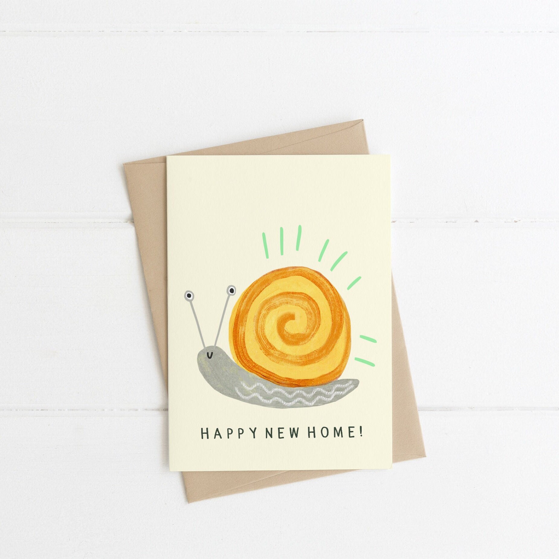 Snail New Home Card Funny Humour Greeting Card - Etsy