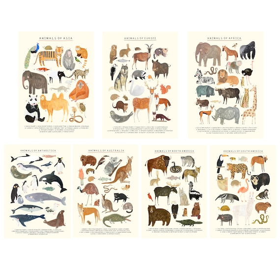 European Animals Continent Print Europe Prints Map Forest - Etsy Australia European Animals Continent Print Europe Prints Map Forest - Etsy Australia