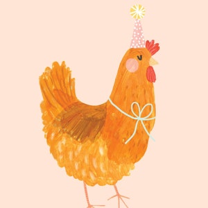 Chick Birthday Card Funny Humour Greeting Card Bestie Best Friend Girlfriend Chicken Chickens Hen image 3