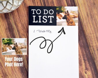 Dog To Do List Notepad, Add your Own Photo, German Shepard Notepad