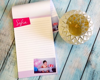 Baby Girl Notepad | Giftset | Add Your Own Photo | Family Notepad