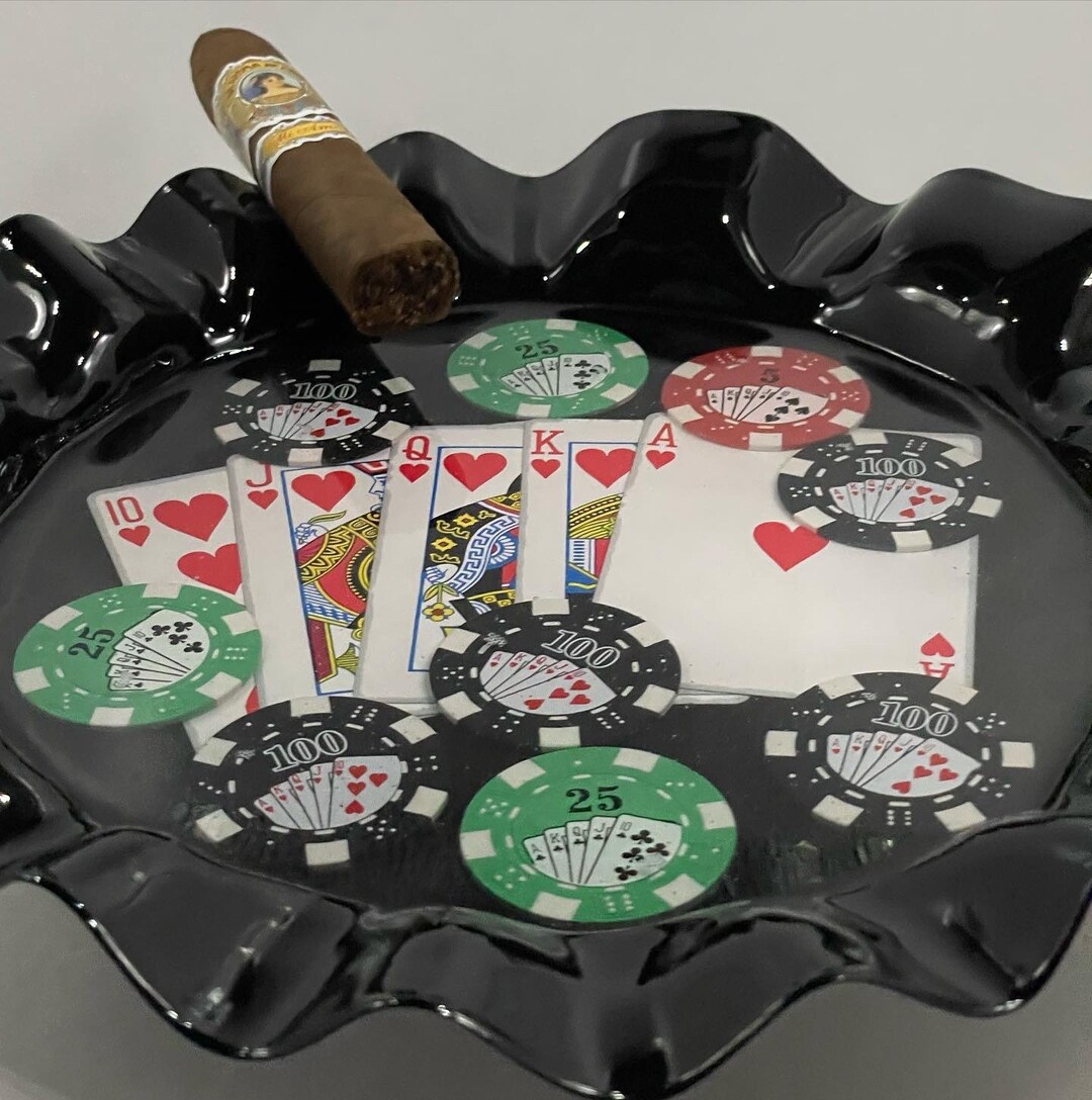 Poker Cigar Ashtray Etsy