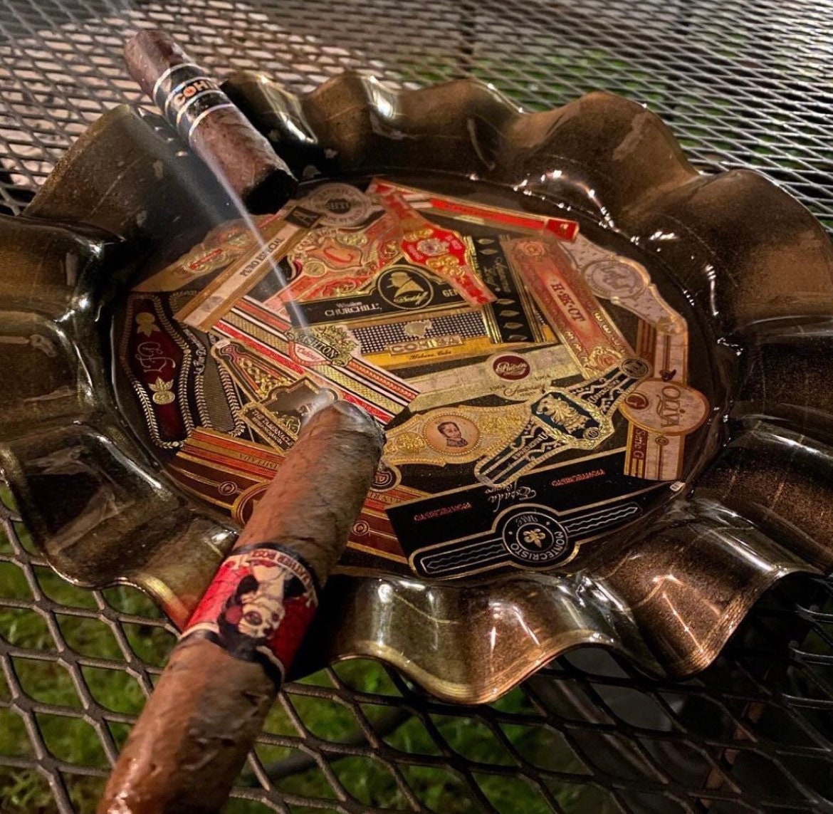 Gold Cigar Band Ashtray Etsy