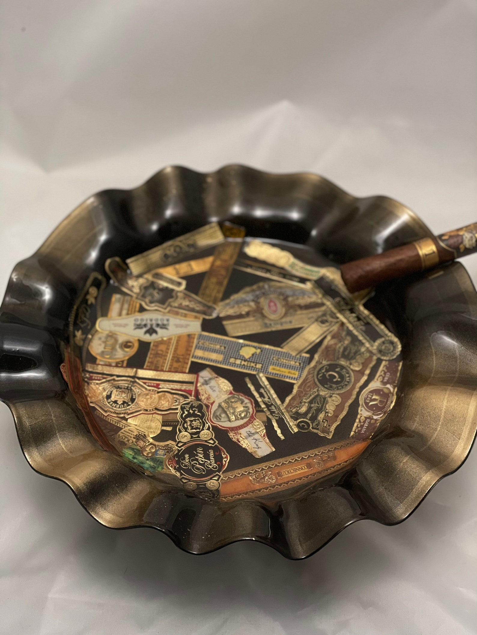 Gold Series Cigar Band Ashtray Etsy