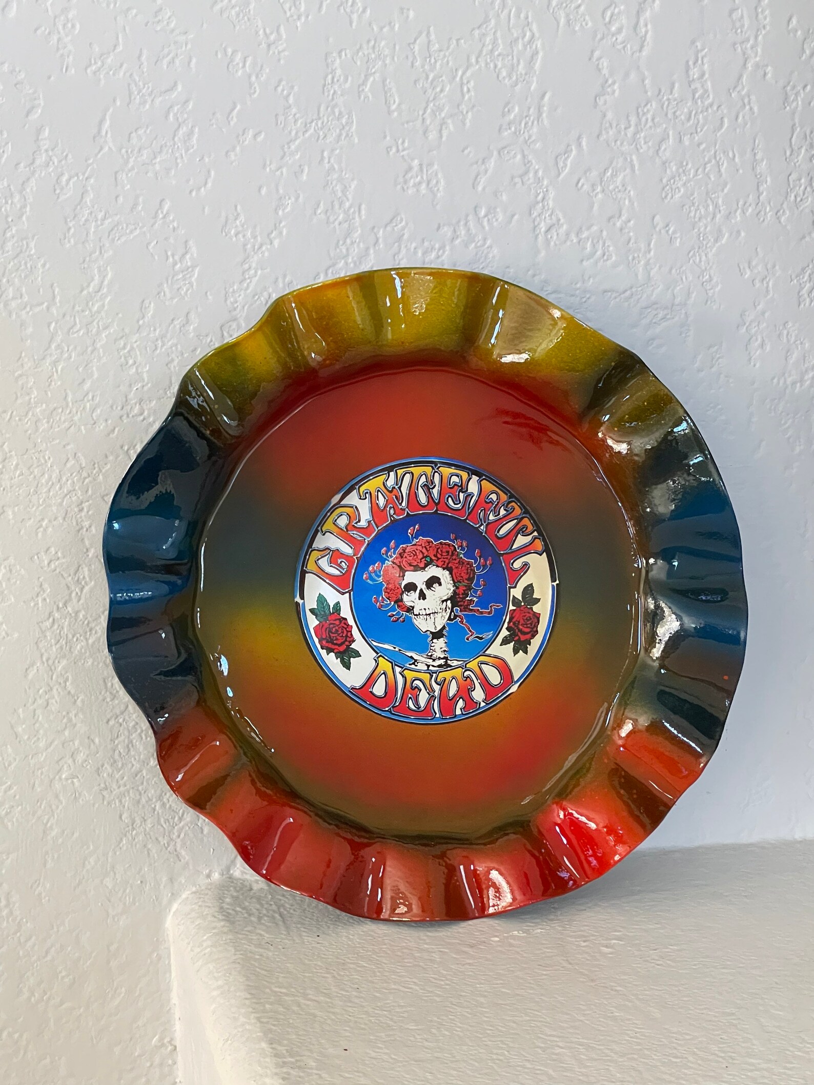 Grateful Dead Ashtray Rolling Tray Decor made from Vinyl Etsy