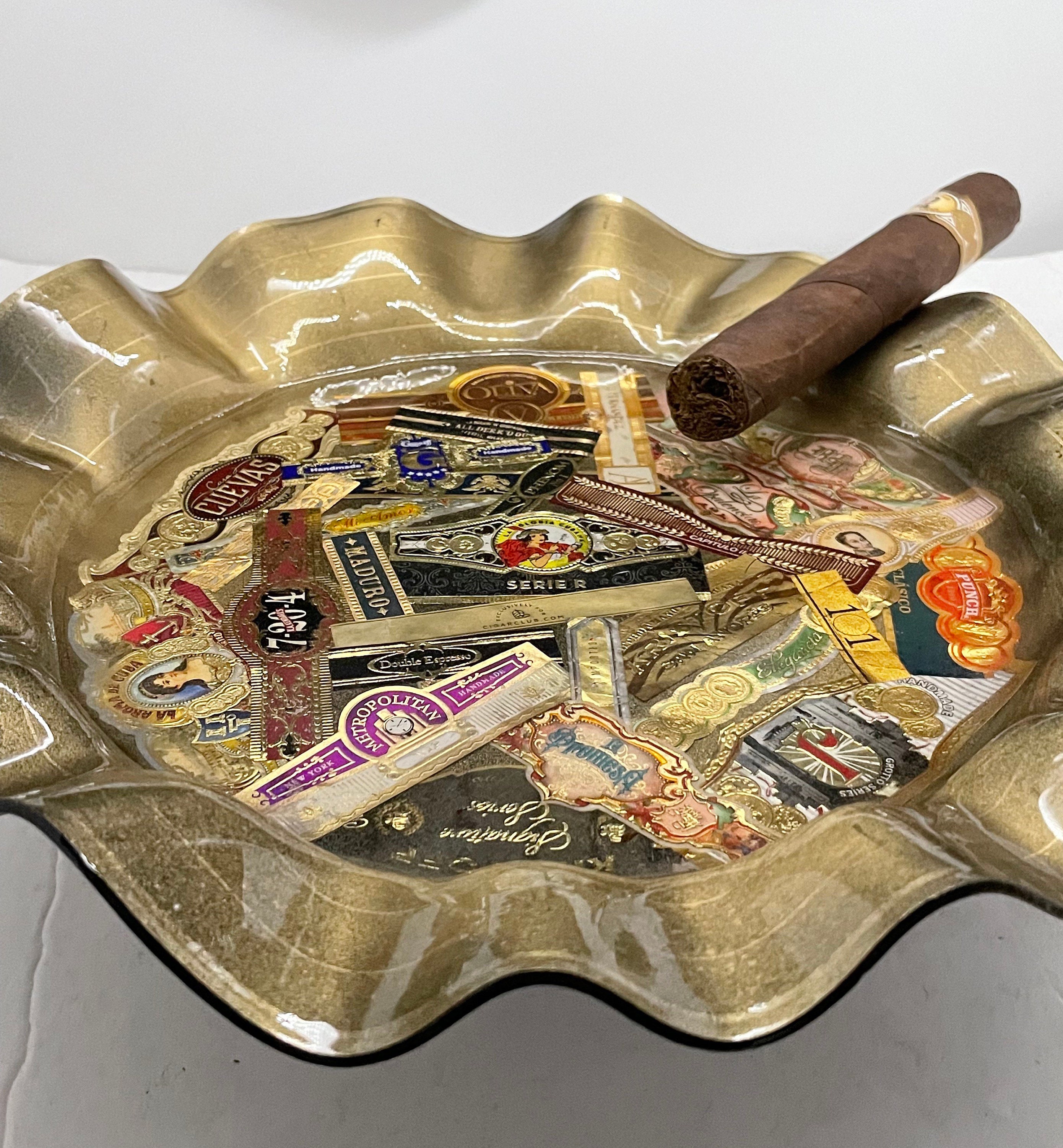 Gold Cigar Band Ashtray Etsy