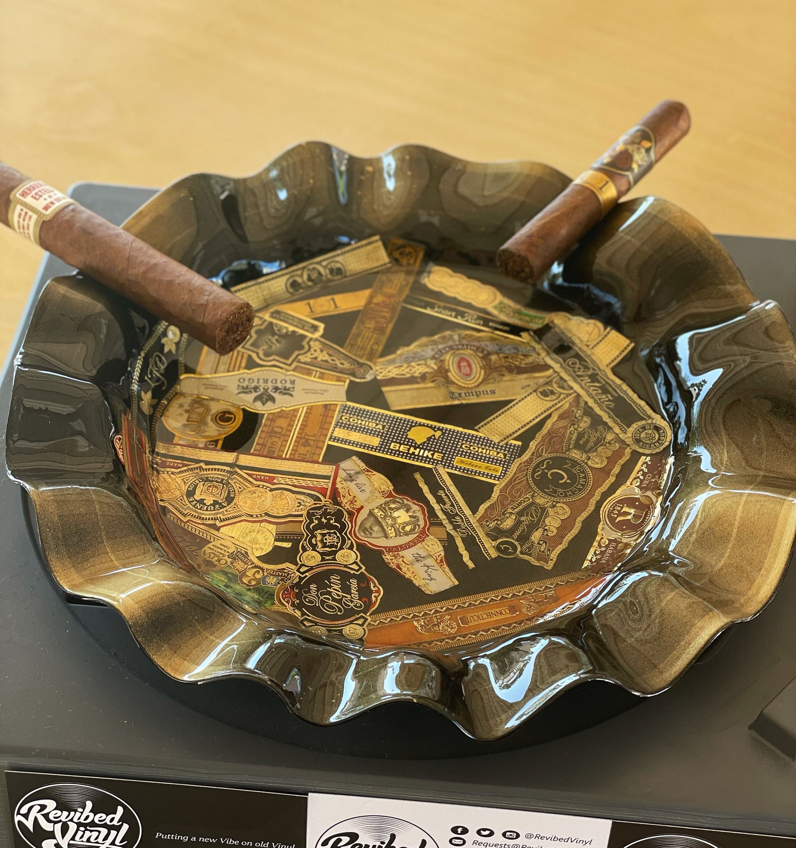 Gold Series Cigar Band Ashtray Etsy