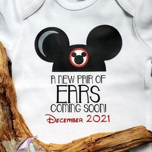 A New Pair Of Ears Coming Soon, Mickey Pregnancy Announcement, Disney World Pregnancy Announcement, Mickey Baby Shower, Made in Canada