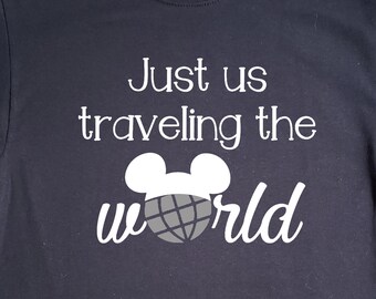 Just Us Traveling The World, Mickey Epcot Shirt, Drinking Around Epcot, Epcot Beer Shirt, Epcot Shirt, Epcot Mickey Shirt, Plus Size Disney