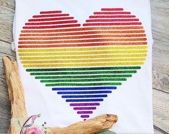 Rainbow Heart, Gay Pride Shirt, Love Is Love Shirt, Rainbow Pride Shirt, All For Love, LGBTQ Shirt, Pride Shirt, Rainbow Pride 2025