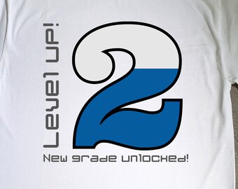 Level Up New Grade Unlocked, Grade 2 Unlocked, Gaming Back To School, First Day Of 2nd Grade, Second Grade Shirt, Second Grade Gaming Shirt
