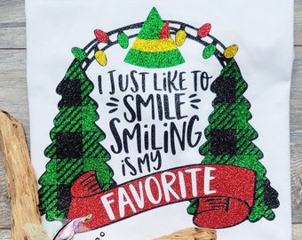 I Just Like To Smile, Elf Christmas Shirt, Buddy The Elf Shirt, I Just Like To Smile Shirt, Elf Shirt, Plaid Elf Shirt, Buddy The Elf