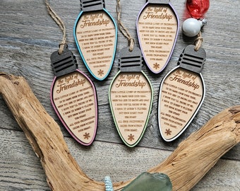Friend Christmas Ornament, A Friend Is Like A Good Bra, Friend Christmas 2024, Laser Engraved Ornament, Funny Christmas Ornament, Christmas