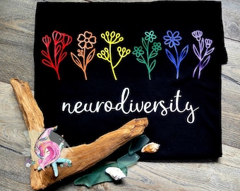 Autism Awareness Shirt, Neurodiversity Shirt, Wild Flower Shirt, Autism Mom Shirt, Inclusion Matters, Rainbow Neurodiversity Shirt, Rainbow