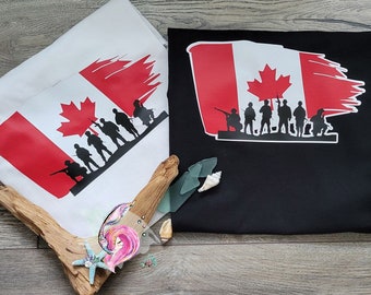 Military Flag, Canadian Military Flag Shirt, Distressed Canadian Flag Shirt, Canadian Military Shirt, Retired Military Shirt, Army Mom
