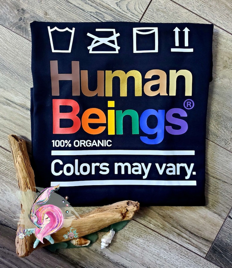 Human Beings 100% Organic Colors May Vary, Pride Shirt, American Pride Shirt, LGBTQ Shirt, Pride Shirt, Rise Up Against, American Equality Black, Solid Vinyl