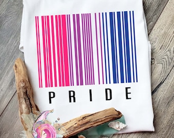 Pride Bisexual Barcode, Bisexual Pride Shirt, Love Is Love Shirt, Rainbow Pride Shirt, All For Love, LGBTQ Shirt, Pride Shirt, Rainbow Pride