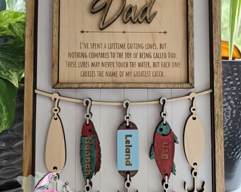 Dads Fishing Sign, Happy Fathers Day Sign, Fishing Sign, Fathers Day 2025, Gift For Dad, Personalized Sign, Made in Canada