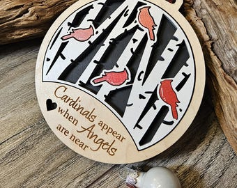 Cardinal Ornament, Cardinals Appear Ornament, Little Bit Of Heaven In Our Home, Memorial Ornament 2024, Christmas Ornament 2024