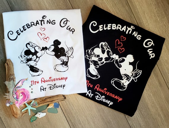 Celebrating Our Anniversary At Disney, Mickey And Minnie Anniversary Shirt, Disney Anniversary, Just Married Shirt, Disney Honeymoon Shirt