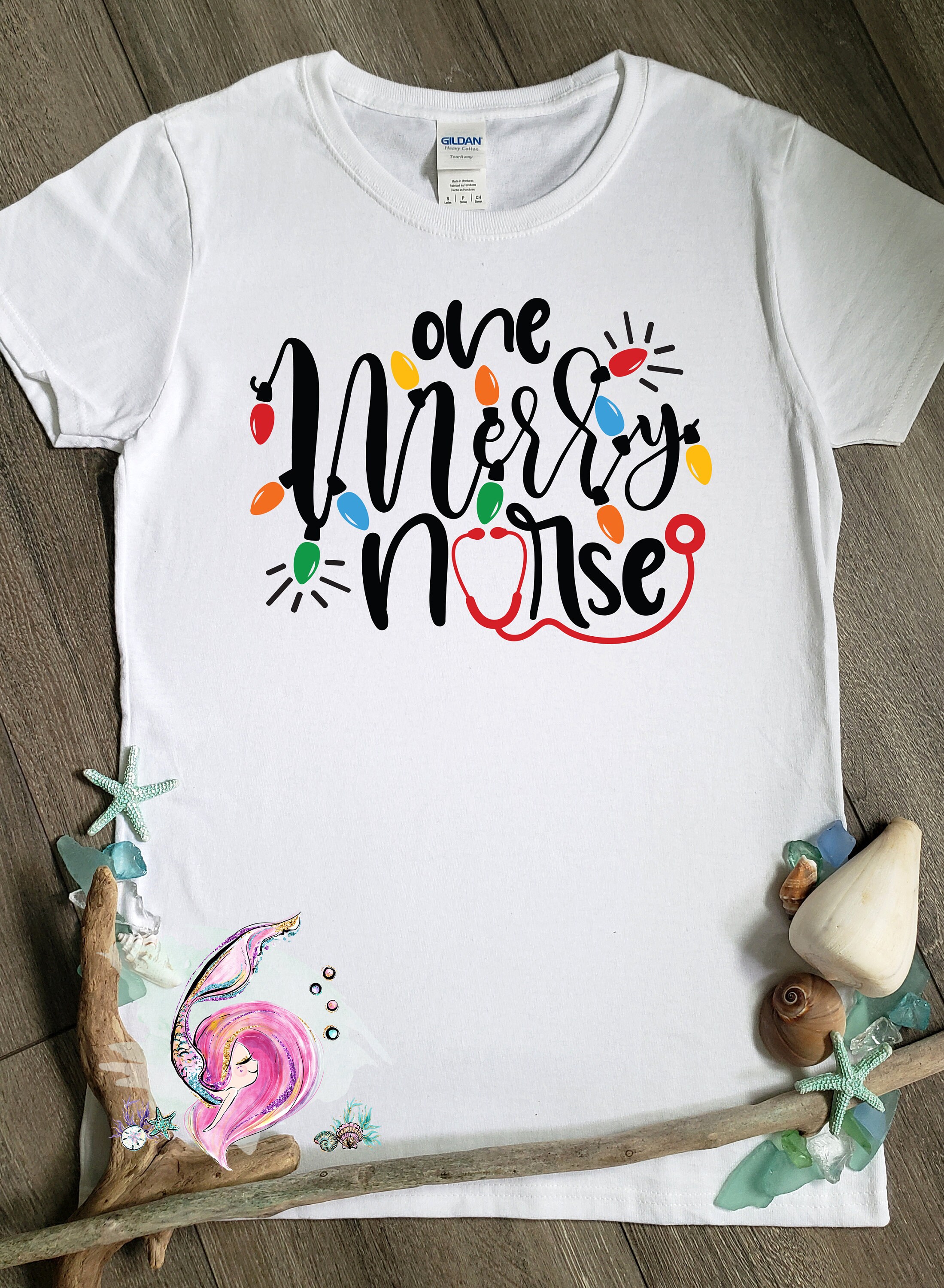 One Merry Nurse Christmas Nurse Shirt Merry Christmas Nurse Etsy Christmas Nurse Shirts