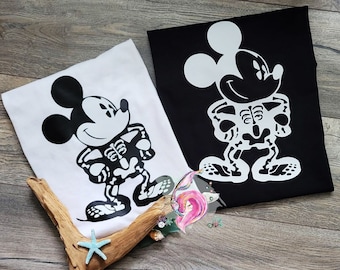 Skeleton Mickey, Glow In The Dark Mickey, Skeleton Halloween Shirt, Mickey Halloween Shirt, MNSSHP Shirt, Glowing Mickey, Halloween Party
